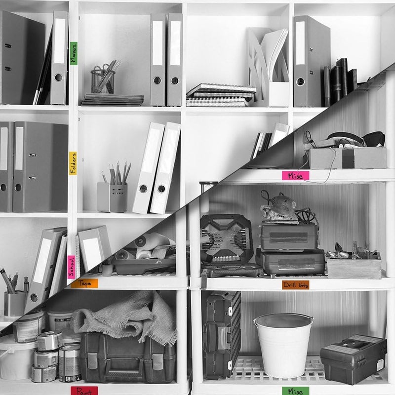 ChromaLabel 1 x 3 Inch All Purpose Permanent Color Code Rectangle Labels, 100 Stickers per Dispenser Box, Black - Image 4